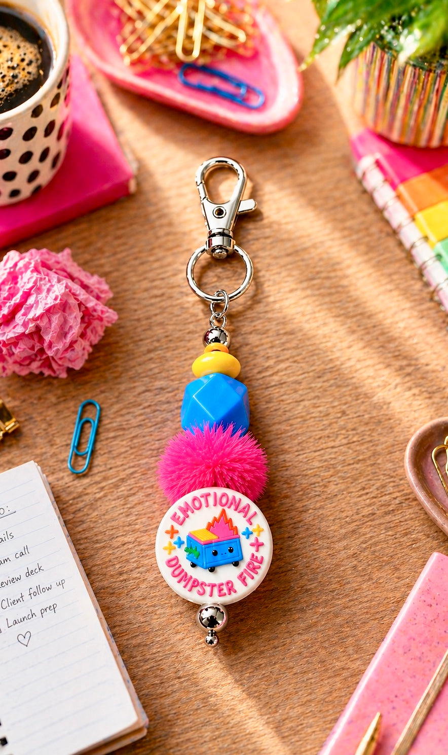 Coping Keychain : Emotional Support Chaos