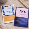 CopeQuotes affirmation card displayed showing the word NO as a boundary-setting reminder